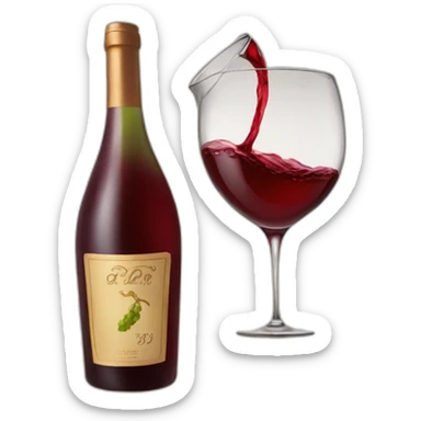 Pouring wine sticker