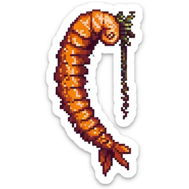 MRI parasitic embryo, digital, fetal small shape, eerie, horror, pupa, crystalis, in-utero, sea-life, siphonophore, polyp, Cnidaria sticker