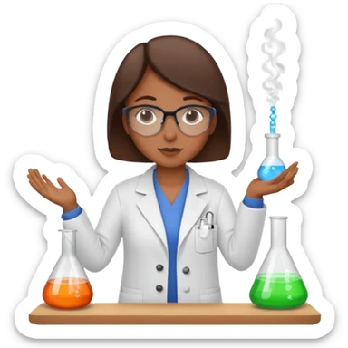 chemistry lab with teacher sticker