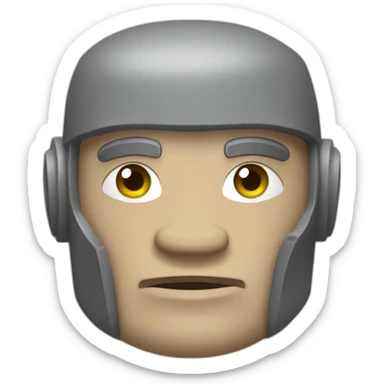 Moai BodyBuilder with grey skin sticker