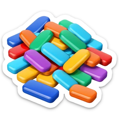 colorful medicine tablets sticker