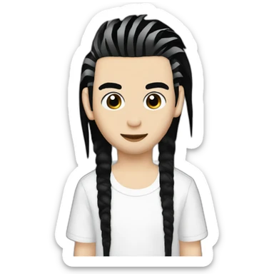 Bill Kaulitz skunk hair 2000s sticker