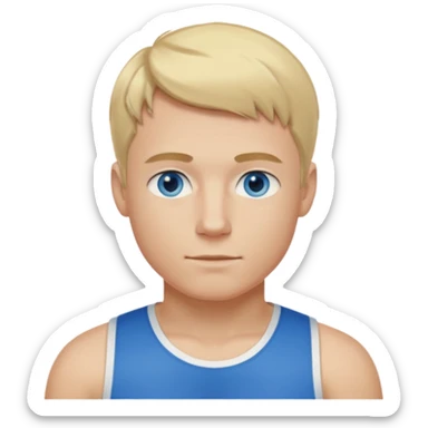 real human male short blond hair blue eyes 5ft 9 140lbs Italian sticker