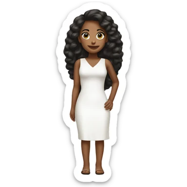The weekend in white dress sticker