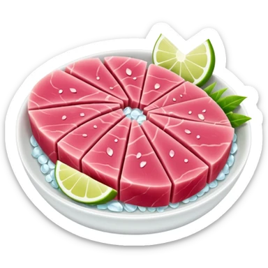 Make tuna sashimi iPhone emoji style sticker