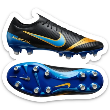 Unas Nike Mercurial vapor 16 elite sg del 2026 negras y con el logo azul sticker