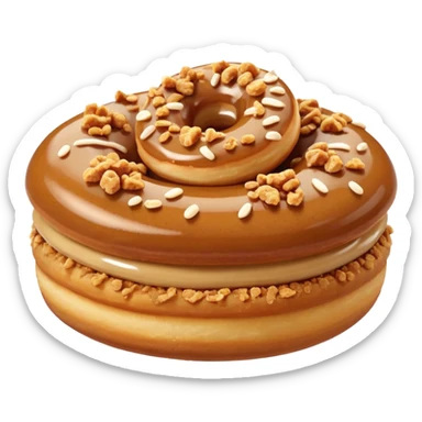 Mini doughnuts with biscoff crumble on top  sticker
