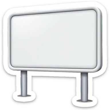 white billboard on the street sticker