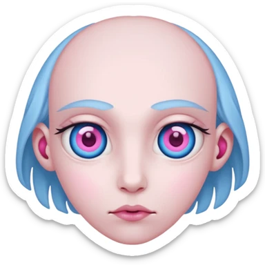 Make blue 777666 have pink eyes and and make the style steal a brainrot sticker