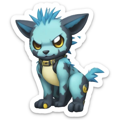 cute cool edgy punk Digimon-Fakemon-animal full body sticker