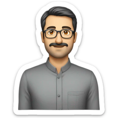 Mahmud mazaher admin of restaurant in bafgh iran yazd 43 years old eyeglass weight 95 tall 165 sticker