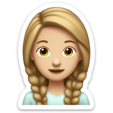 Light brown hair teenage girl being coquette  sticker