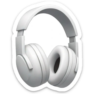 white headphone sticker