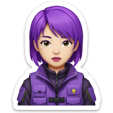 kpop hunters Rumi purple hair a sian sticker
