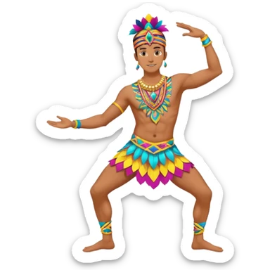 man festival dancer sticker