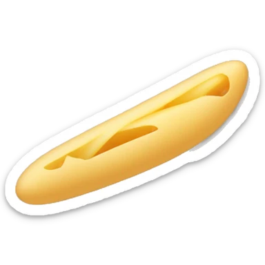 one piece of uncooked penne sticker