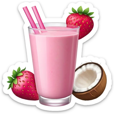 Coconut strawberry smoothie  sticker