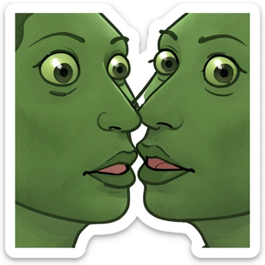 Eyes open kissing face emoji  sticker