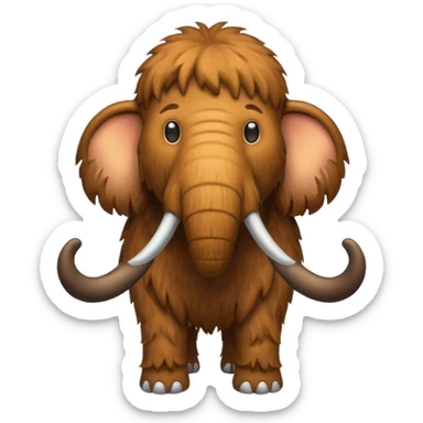 a brown Mammoth sticker