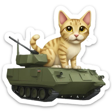 Ukrainian military cat (air defense) sticker