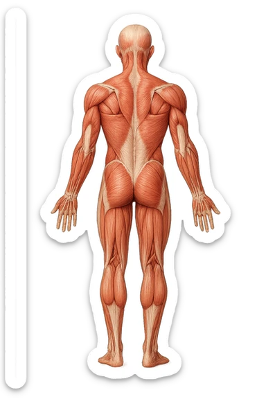 corpo umano anatomico con schiena piatta sticker