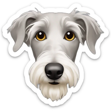 Blonde Scruffy Bedlington Whippet sticker