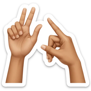 Hold up your hands. With your left hand, make a ‘6’ by curling your index finger like a hook while sticking your thumb out. With your right hand, make a ‘7’ by pointing your index finger straight and your thumb sideways like an L-shape. Put both hands next to each other — that’s the 67 meme sticker