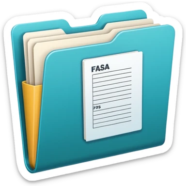 FAFSA info file - Transparent folder sticker