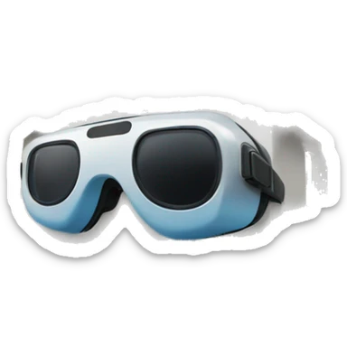 an building wearing a VR glasses sticker