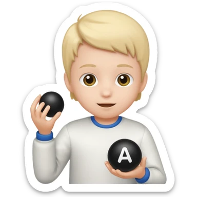 kid playing black formula toy sticker