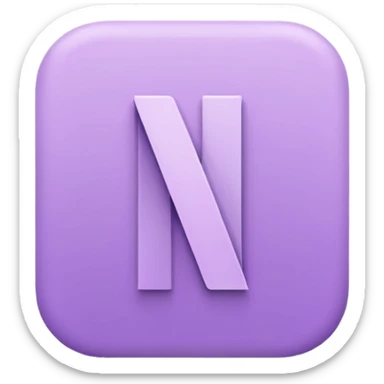 Netflix aesthetic "N" logo in pastel purple sticker