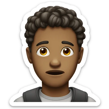 young men ashamed sticker