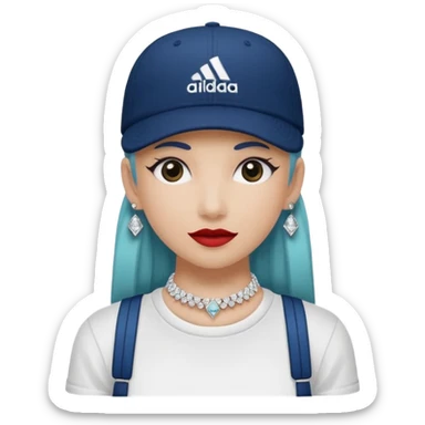 🥷🏻 crea un emojin de como el que está ay pero con gorra marca adida y un collar de diamantes ponle tatuaje en la cara y en la boca ponle brazos qué sea onbre y que se parezca ah este emojin🥷🏻🥷🏻🥷🏻 sticker