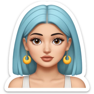 kylie jenner wear earrings sticker