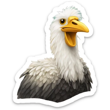 Autruche la tête dans le sable sticker