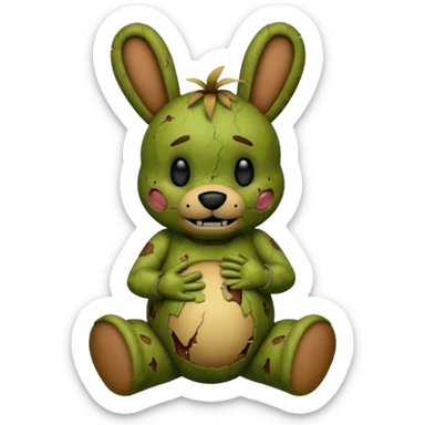 can you make the pregnant man emoji but with Springtrap from FNAF instead please? sticker