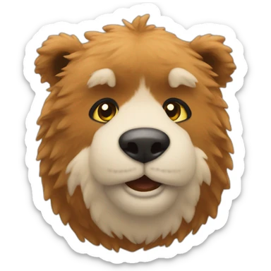 ours en peluche sticker