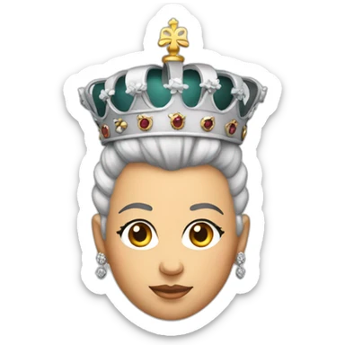 Queen of england mohawk sticker