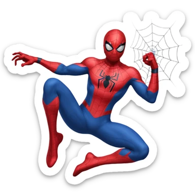 Spiderman shooting straight web from his wrist  sticker