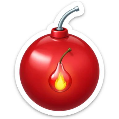 A Cherry that is a  bomb sticker