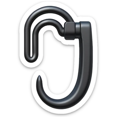 wire and iron hook, black sticker