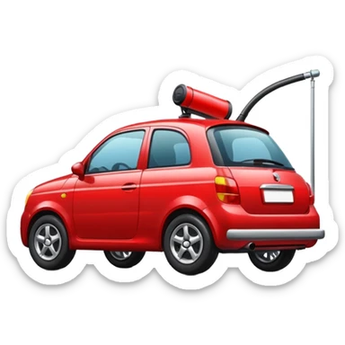 car with towbar sticker