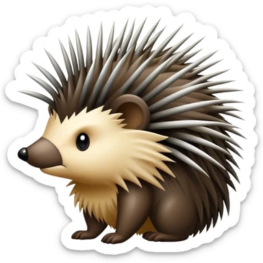 porcupine with big sticker