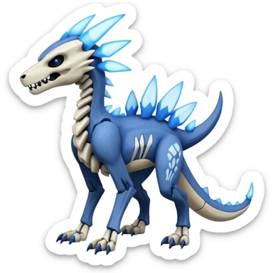 Skeletal Manectric-Marowak-Dialga-Duskull-Electrike-Fakémon-hybrid-creature (full body)  sticker