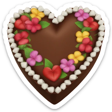 Heart Box of chocolate with lei sticker