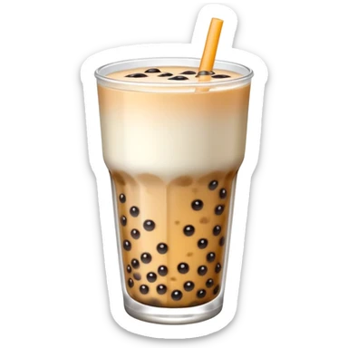 I ❤️ (boba emoji) sticker