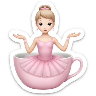 a cup headed ballerina sticker