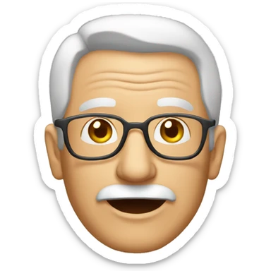 un abuelo con fajos de billetes sticker