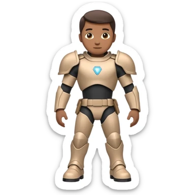 Un photographe high tech du futur, avec du matériel, une armure de terrain à la super héro. sticker