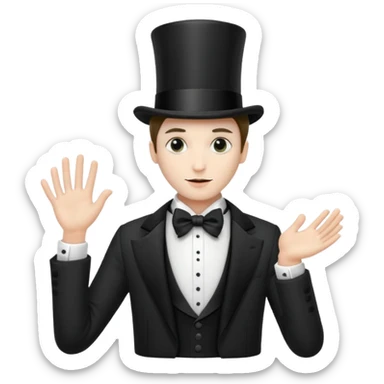 a magician who disappears into fog sticker